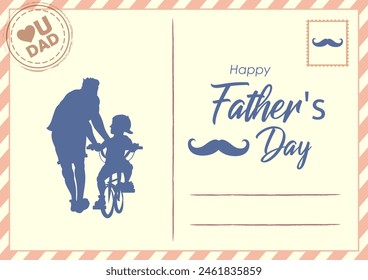 illustration of holiday greetings background for Happy Father's Day