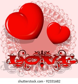 illustration, holiday postcard for st. Valentine's day