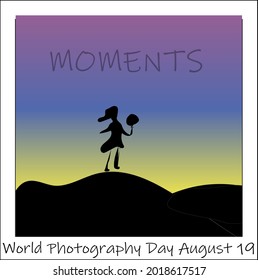 Illustration of the holiday World Photography Day August 19. EPS 10.