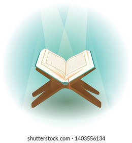 illustration holy quran, the islamic holy book,  eps 10