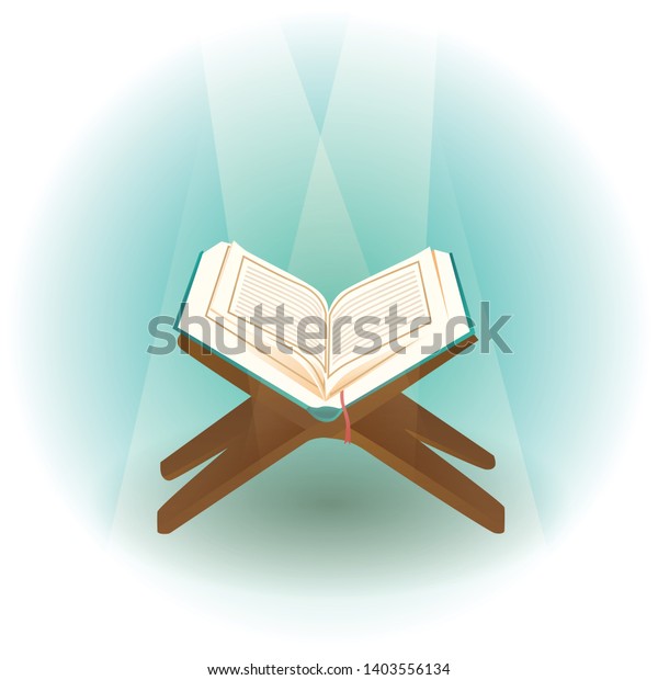 illustration\
holy quran, the islamic holy book,  eps\
10