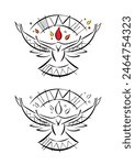 An Illustration of Holy Spirit. Hand drawn vector illustration or drawing of the Holy Spirit