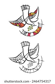 An Illustration of Holy Spirit. Hand drawn vector illustration or drawing of the Holy Spirit