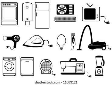 Illustration of home appliances