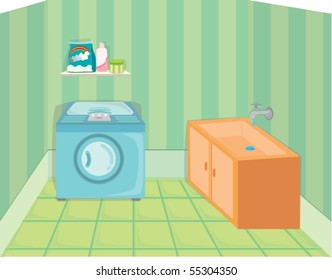 Illustration of a home appliances on a white background