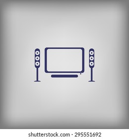 Illustration Of Home Cinema Icon 