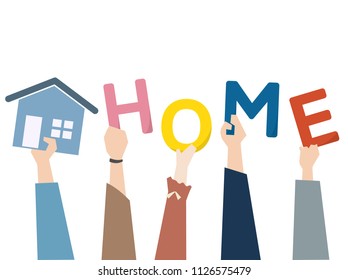 Ilustración del concepto del hogar