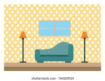 illustration of home decorating space