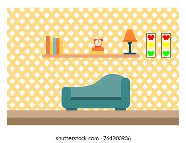 illustration of home decorating space