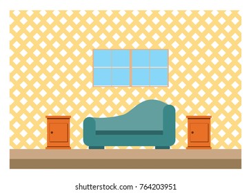 illustration of home decorating space