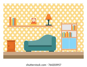 illustration of home decorating space
