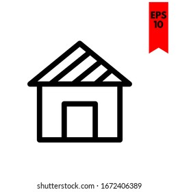 illustration of home flat icon