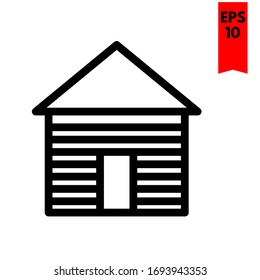 illustration of home flat icon