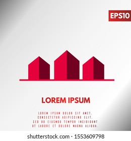 illustration of home flat logo