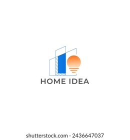 ILLUSTRATION HOME IDEA.MODERN HOUSE. RESIDENTIAL BUILDING SIMPLE MINIMALIST GEOMETRIC LOGO ICON DESIGN VECTOR. GOOD FOR REAL ESTATE, PROPERTY INSDUSTRY