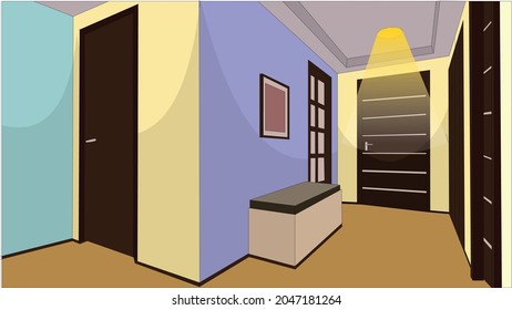 Ilustración del vector del interior del hogar