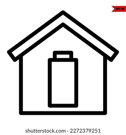 illustration of home line icon