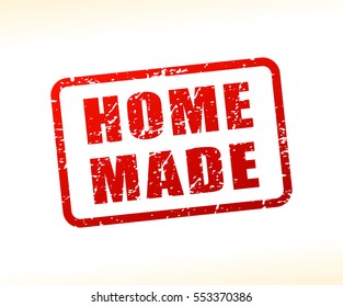 Illustration of home made text buffered on white background