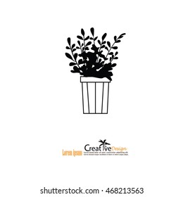 Illustration of Home Plants.vector illustration.