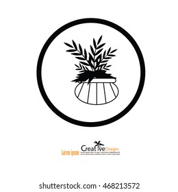 Illustration of Home Plants.vector illustration.