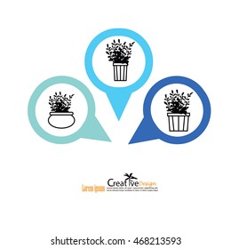 Illustration of Home Plants.vector illustration.
