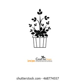 Illustration of Home Plants.vector illustration.