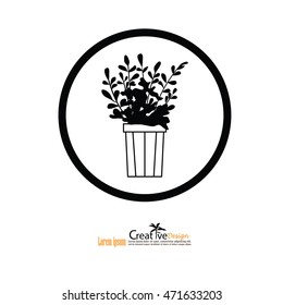 Illustration of Home Plants.vector illustration.