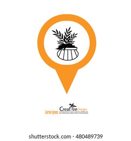 Illustration of Home Plants.vector illustration.