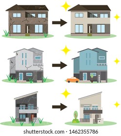 Illustration of a home renovation