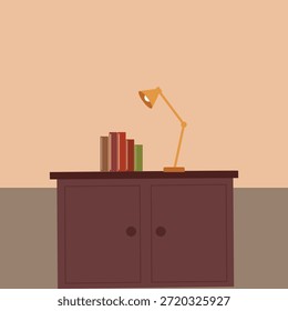 ilustração, casa, vetor, interior, educação, estudo, livros, estilo de vida, decoração, literatura, colorido, estilo, planta, sala, coleção, lâmpada, trabalho, conhecimento, mesa, decoração, design, escritório, vela, organizador, imagem, conforto, leitura, decoração de casa, pilha de livros, minimalista