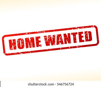 Illustration of home wanted text 