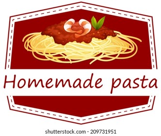 Illustration of homemade pasta