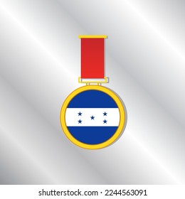 Ilustración de la plantilla de bandera de Honduras