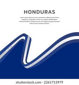 Illustration of Honduras flag Template