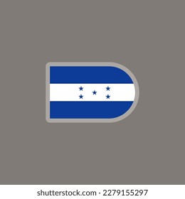 Illustration of Honduras flag Template