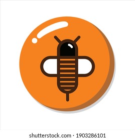 illustration of honey bee positive icon logo