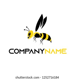illustration of honey bee, vector file,insect icon. Flying bee. Flat style vector illustration.