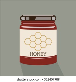 illustration of honey bottle