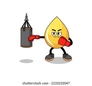 Illustration of honey drop boxer , character design