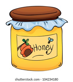 Illustration of a honey jar