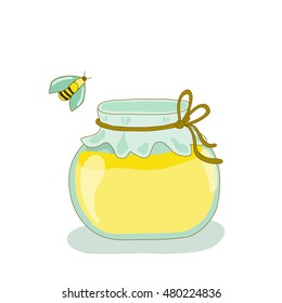 Illustration of a honey jar