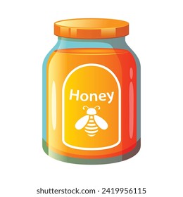 Illustration of honey in a jar. Vector illustration