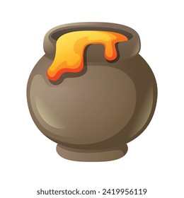 Illustration of honey in a jar. Vector illustration