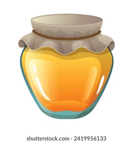 Illustration of honey in a jar. Vector illustration