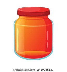 Illustration of honey in a jar. Vector illustration
