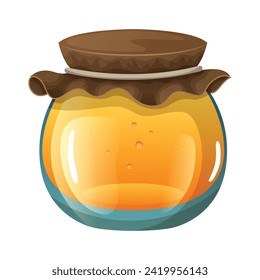 Illustration of honey in a jar. Vector illustration