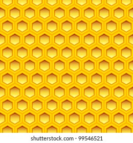 illustration of a honeycomb texture, seamless pattern