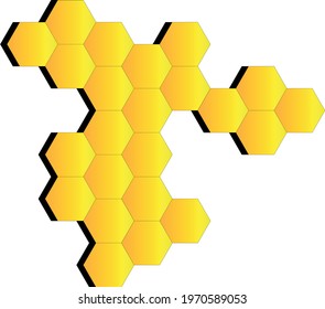 Illustration of a honeycomb vector icon.

