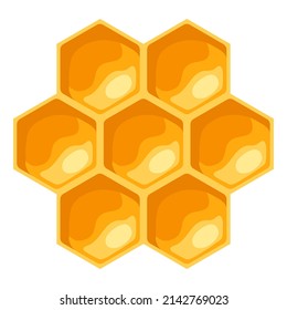 Illustration of honeycombs. Image for food and agricultural industry.