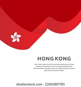 Illustration of Hong Kong flag Template